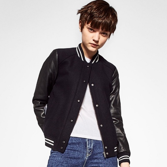 Zara contrast bomber jacket Clearance